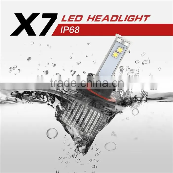 Excellent Lumen 4800lm 9-36v 360Degree X7 Car Led Headlight H13