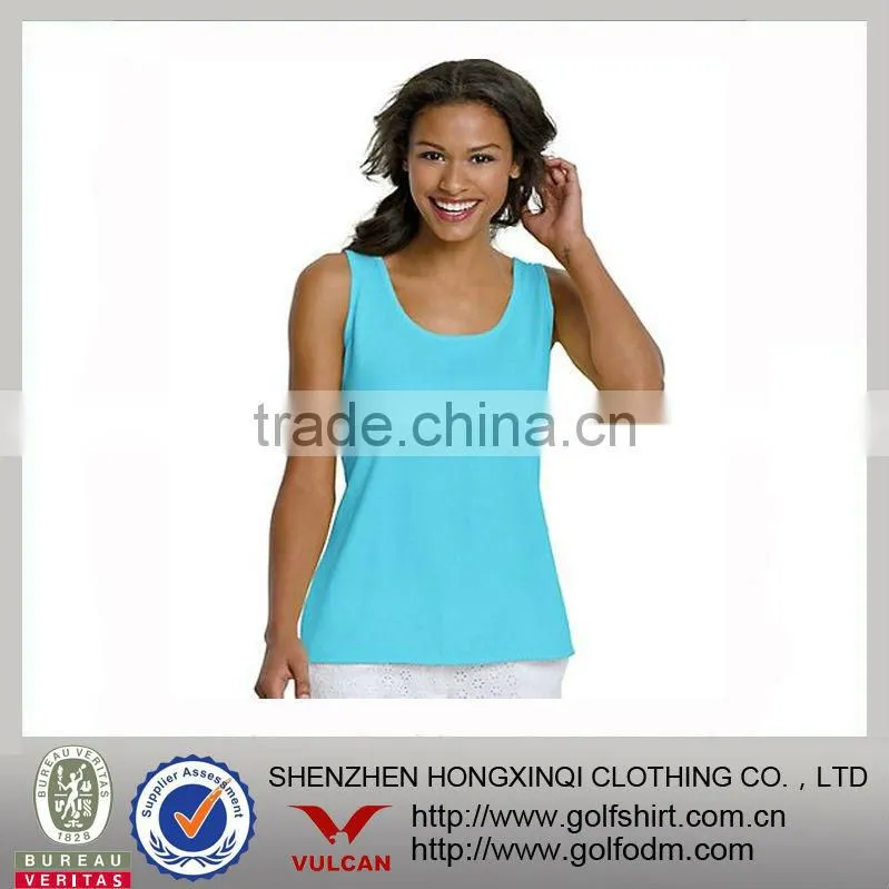 2013 New Arrival Power Blue Quick Dry Ladies Singlet With OEM Service
