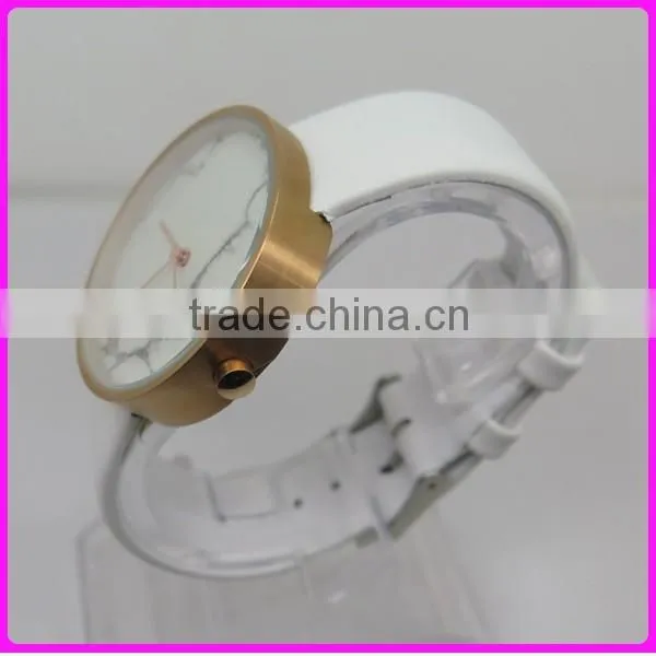 2016 new arrival japan movt quartz watch stainless steel back marble dial watch