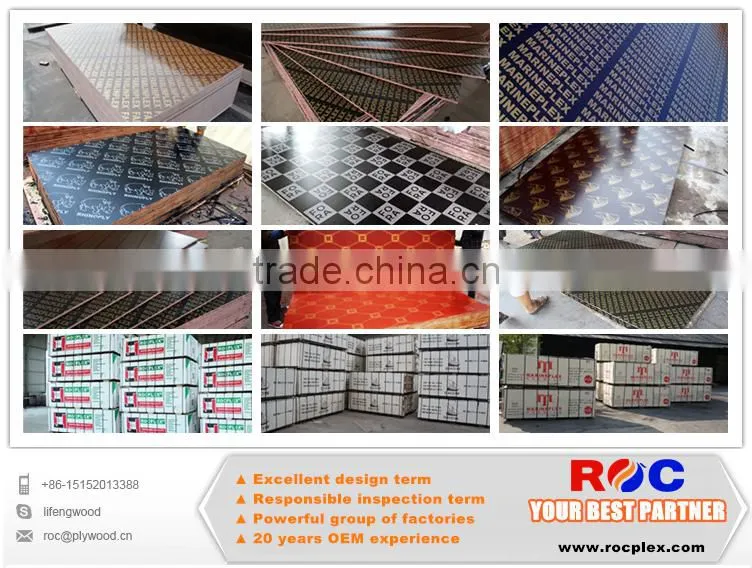 linyi 18mm pp film ply wood , plastic plywood shuttering