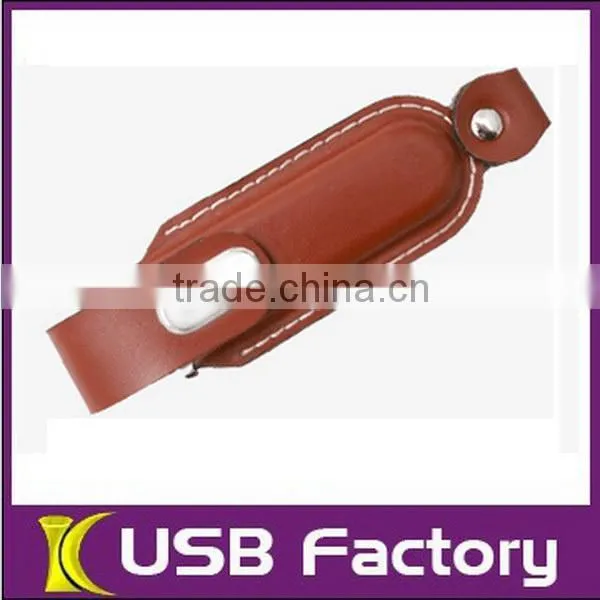 Hot sale good quality the leather usb flash drive