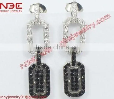 Hot sale cheep 925 silver earrings jewelry,romantic heart design silver jewellery,morden 925 silver cubic zircon earrings