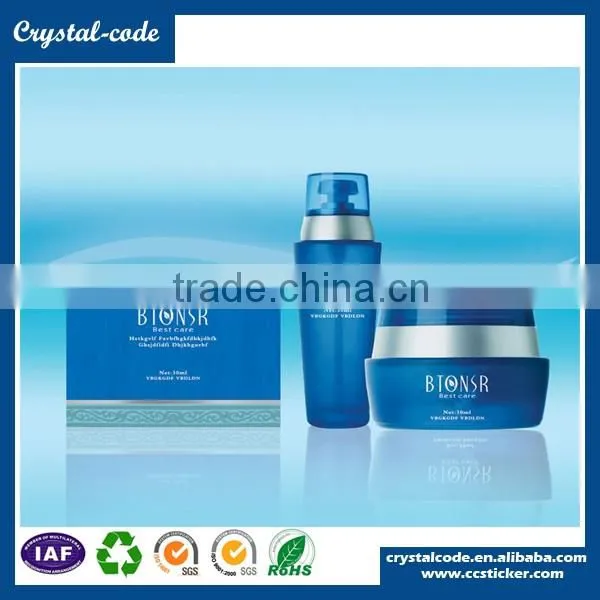 Cheap printed decorative cosmetic bottle adhesive label