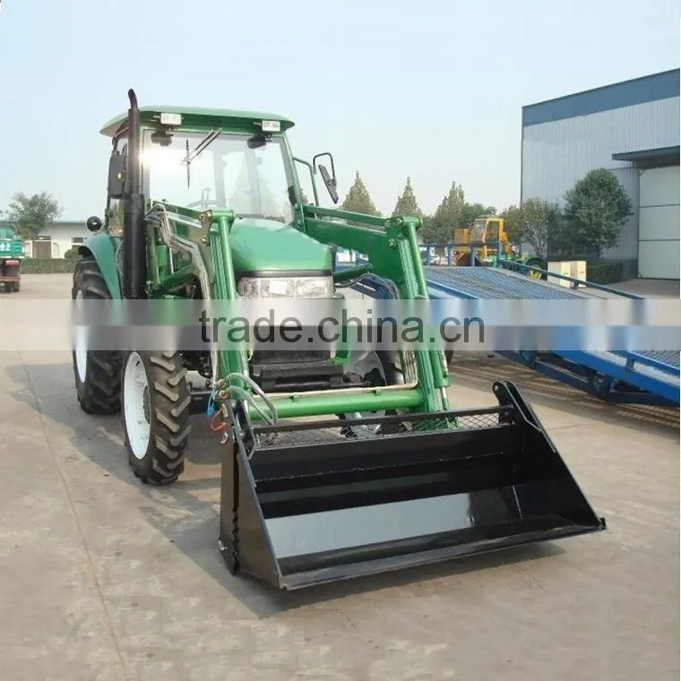 75HP 4x4 4WD Tractor with TZ-8 Front end loader and LW-8 Backhoe