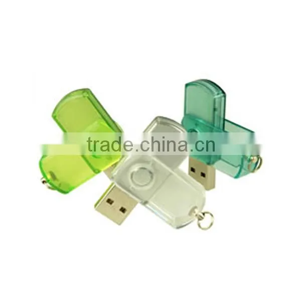 Transparent rotary clip 512MB usb flash drive