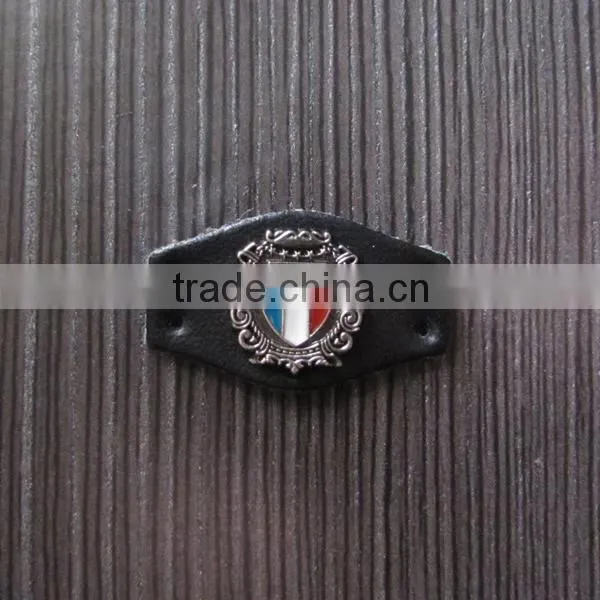Small Piece of Black Leather Label for Garments