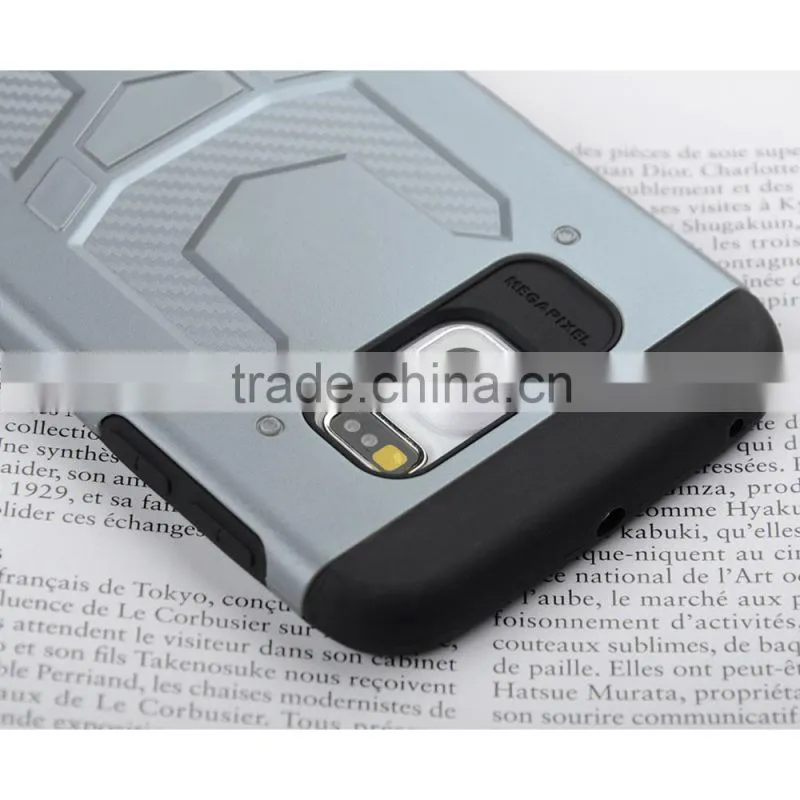 C&T Hybrid Metallized Bumper Brushed Dual Layer Portective Cover for Galaxy S6 Edge+ (Plus)