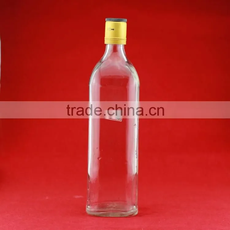 Best price frost blue printing bottles screw thread mouth bottles thick bottom 700ml bottles