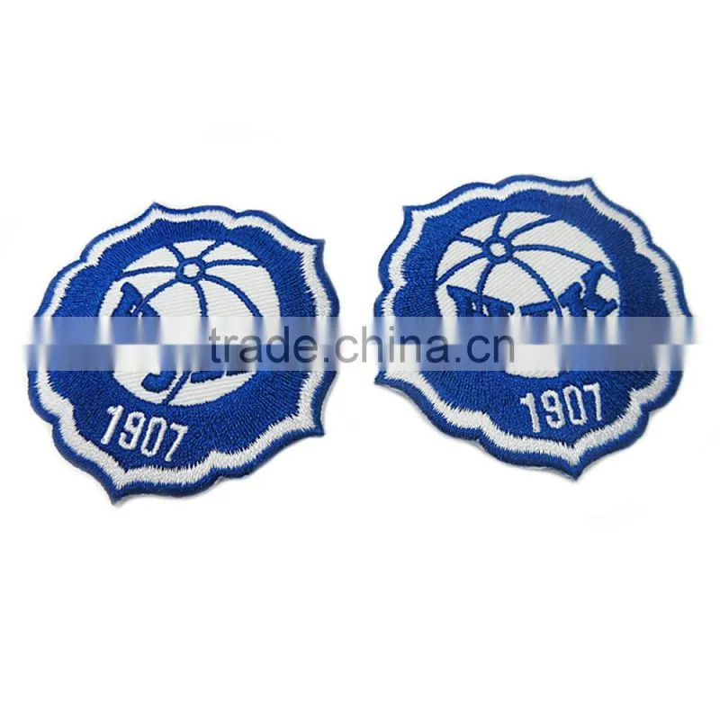 China Custom Logo Unique Felt Embroidery PU Badge