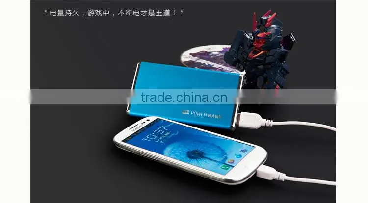 Ultra slim and glossy shell polymer portable charger/6000mah portable power bank for smart phones