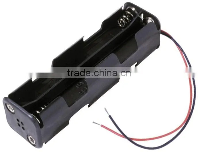 Plastic 12V 8AA battery case with wire leads battery holder