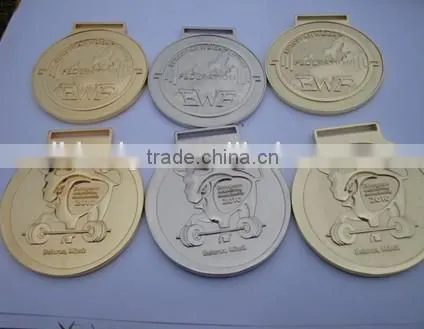 soft enamel medallion with ribbon,gold plated metal medal