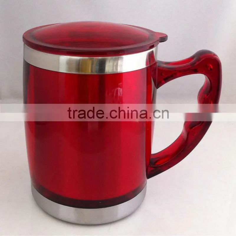 stainless steel double wall auto mug