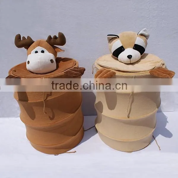 Folded hamper basket