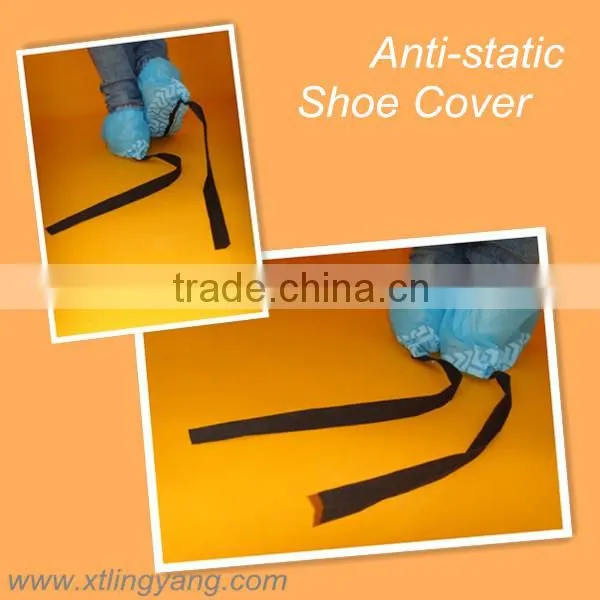 Blue medical PP nonwoven shoe cover,disposable surgical overshoes