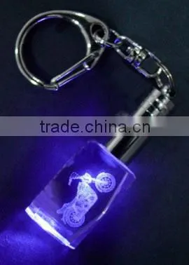 2016 Wholesale cheap laser engraving crystal keychain