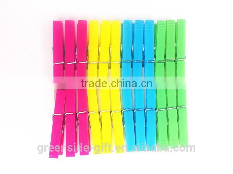 GS-1123-6pp high quality durable plastic clothes hanger pegs