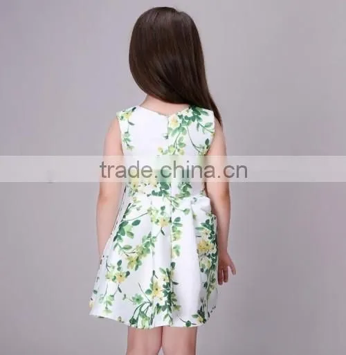 fashion flower picture of children casual dress wholesale summer girl children dress models