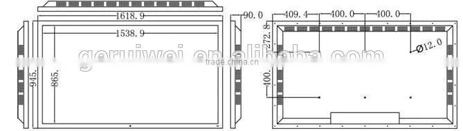 Rack Mount Computer 22/ 32/ 42/ 55/ 65/ 70 inch LCD Touch Screen WIFI Monitor