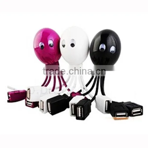high speed mini 2.0 version portable 3port USB Hub with led back round light