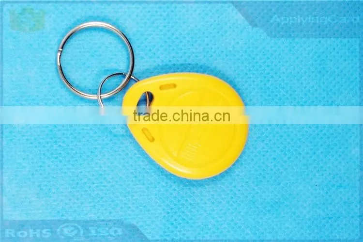 EM4100 keyfob login card for attendance system access control with abs shell rfid with iron hole punching