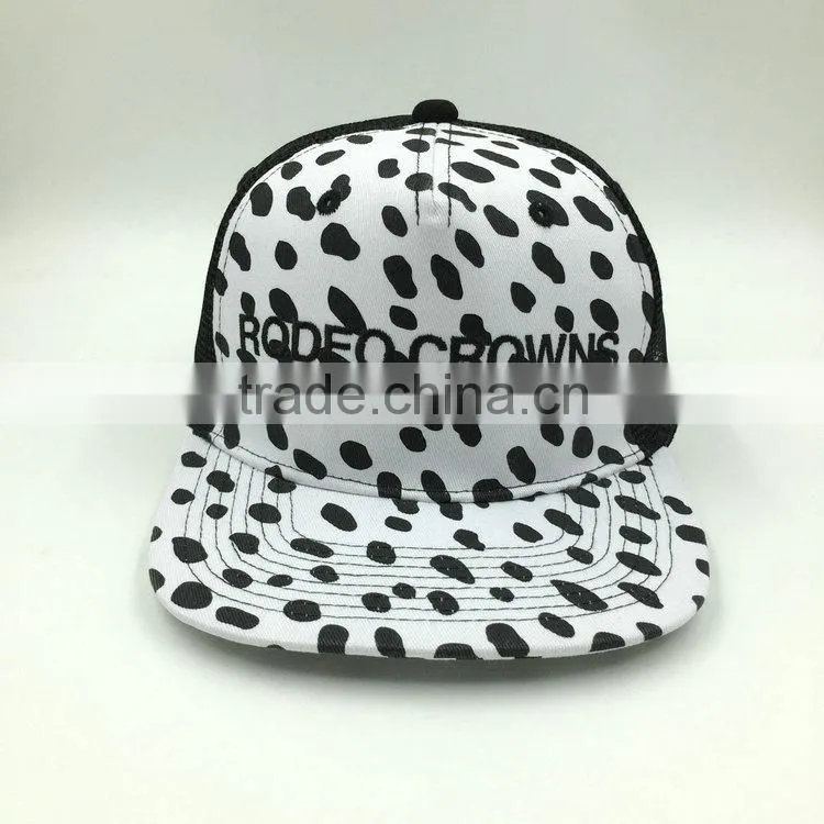 Customize flat bill half mesh snapback hats