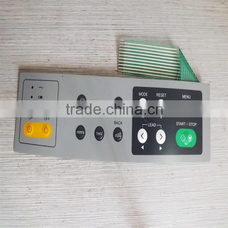 membrane switch embossing keypad with tactile effect LED big window