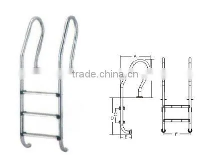 HOT selling 304 swimming pool stainless steel pool ladder