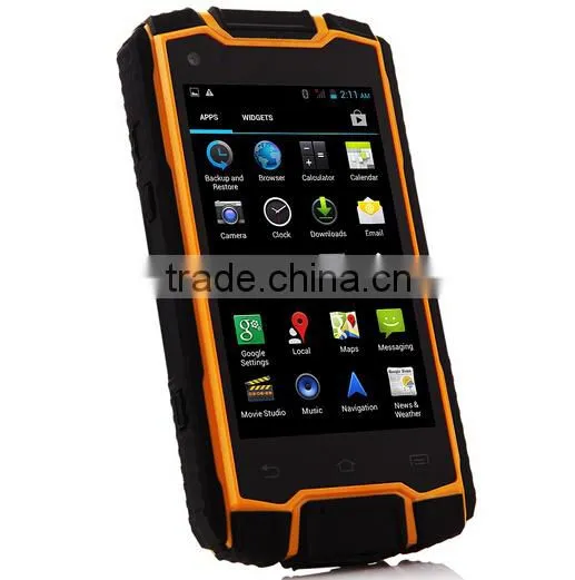DG1 Smartphone IP68 MTK6582 Quad Core 1GB 8GB 4.0 Inch PTT 3200mAh Battery Black&Yellow