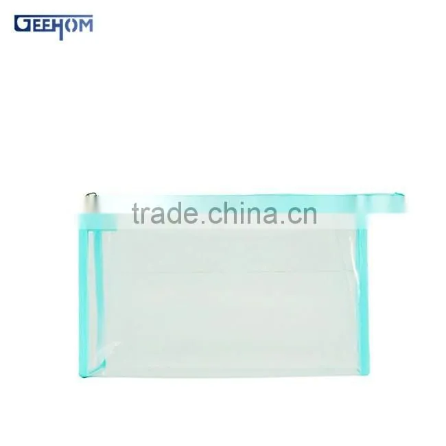 zipper locked cheap clear pvc cosmetic bag