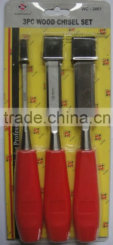 The Hot Sales's Blister Card SHAC301 3PCS Wood Chisel Set