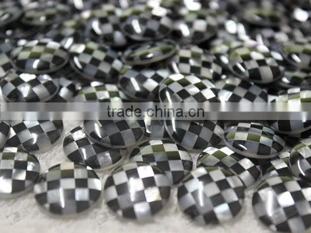 Hot sale!Checkerboard mosaics cabochons for cufflinks,buttons