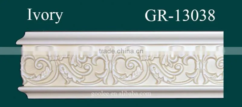 European- style Architectural Decorative PU Carving Cornice Mouldings