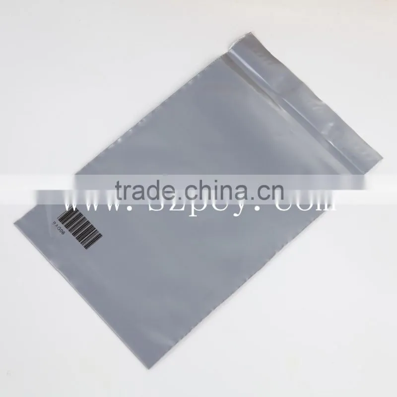 gray self-adhesive back sealed plastic pe bag