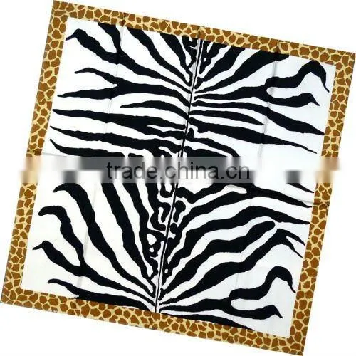 Lady's Fashion Print Silk Twill Square Scarves