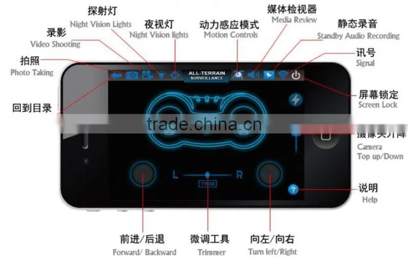 4-CH Wi-Fi Android/iOS Remote Control Wifi Camera RC Tank