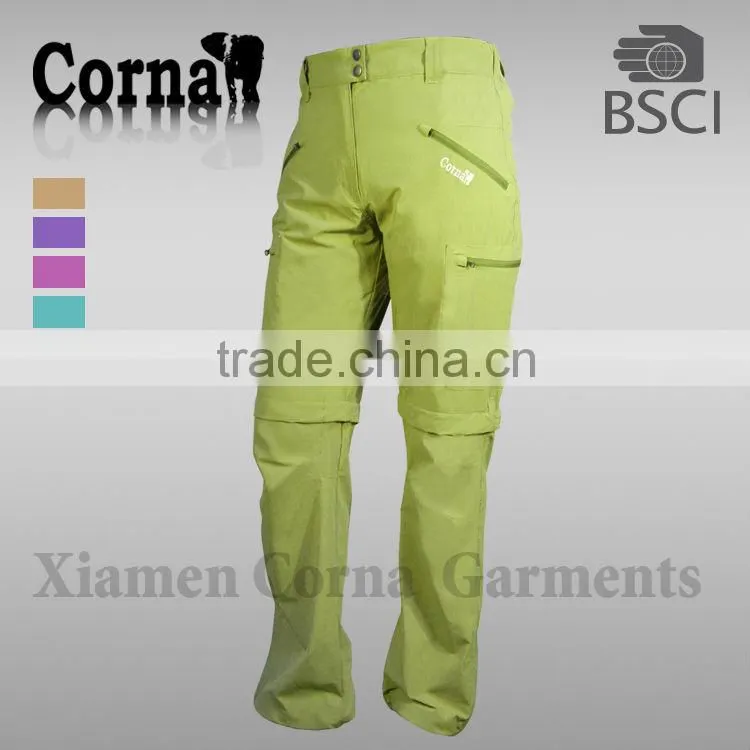 new design women zip off leg casual short pants for summer