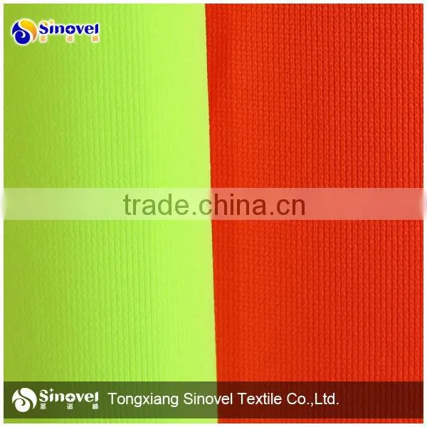 Warp knitted fluorescent fabric/100% polyester fabric tricot fluorescent fabric