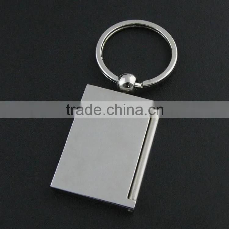 Novelty design megnetic metal photo frame keychain