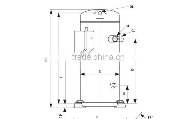 r407c scroll compressors,copeland scroll compressor- digital scroll compressor ZRD72KCE-TFD
