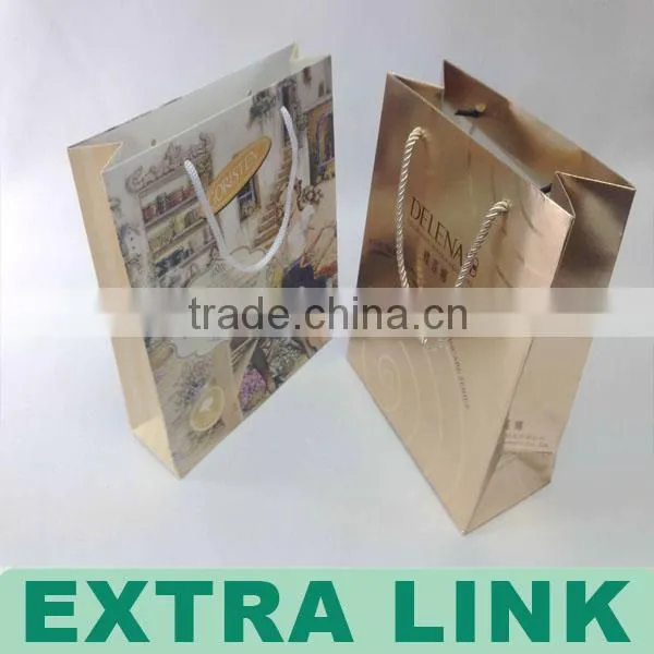 Extra Link custom shopping/gift/bakery cheap handle kraft paper bag