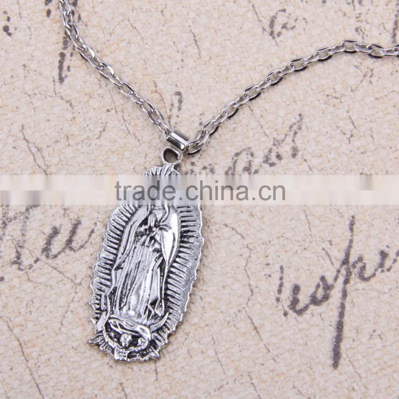 New arrival imitation jewelry handmade chain necklace religious necklace Our Lady of Guadalupe necklace imitation jewelry