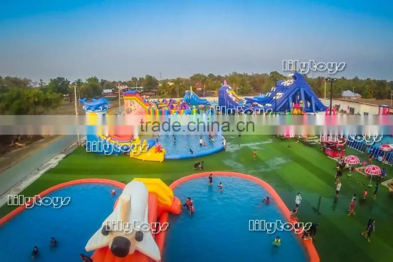 Attractive SGS cheap water park construction, standard commercial water park