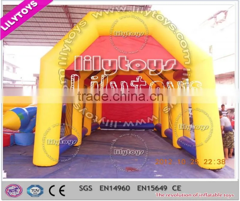 Hot resist waterproof material efficient yellow inflatable wedding tents for sale