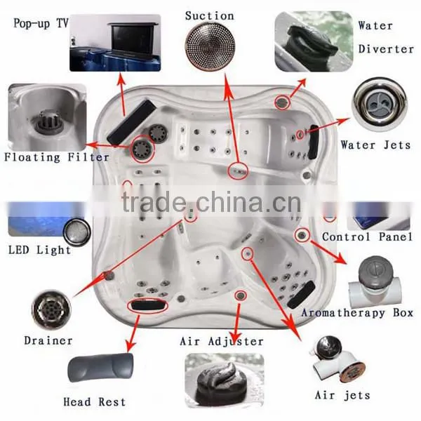 hot selling with air bubble cold spa hot tub