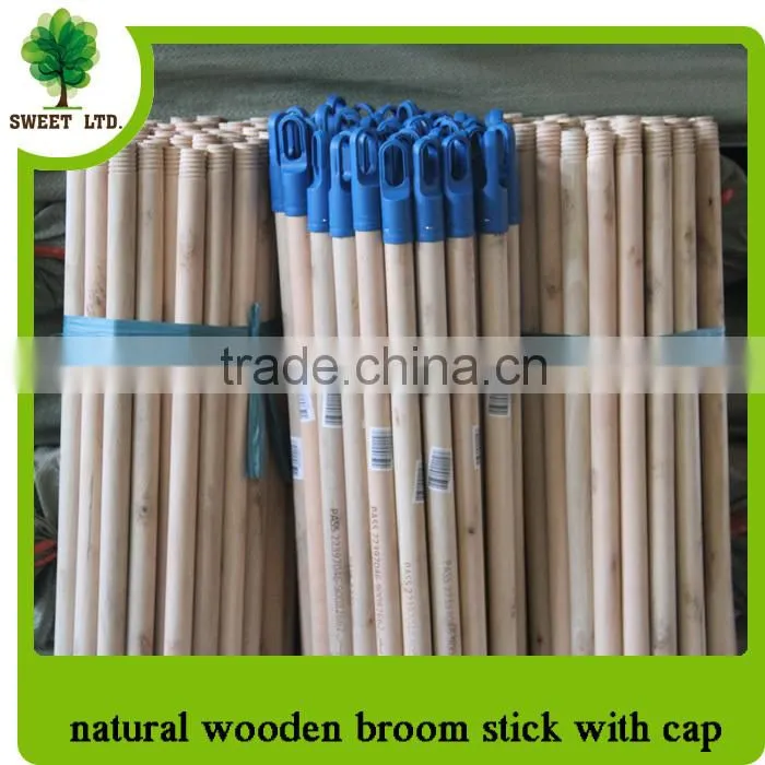 Natural wood handle broomstick