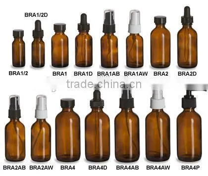 Amber Boston Rounds Glass Bottle