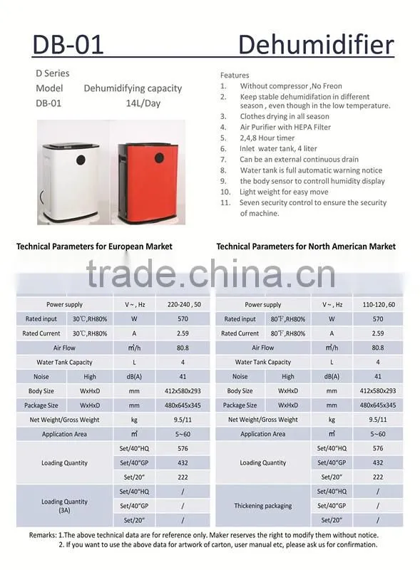 New Arrival Home Dehumidifier 220v No Noise Air Compressor