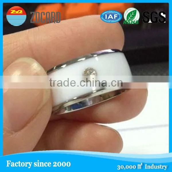customized smart rfid ring with NFC chip inside support ISO14443, ISO 18092 protocol
