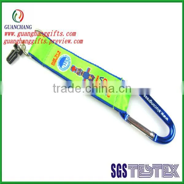 New hot products on the market woven embroidered lanyard with carabiner,promotional gift items